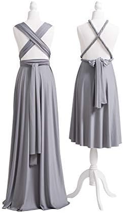 Miniatura 3 de 72styles - Vestido infinito con bandeau de dama de honor convertible y largo de talla extragrande puede usarse cruzado envolvente o torcido