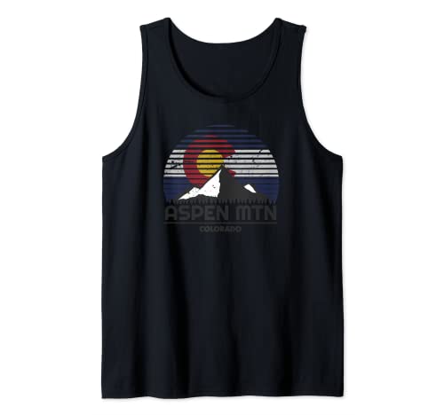 Aspen Colorado x CO Flag - Sci di montagna elevato Canotta