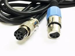 CC-1-I Icom 8 Pin Round Original Heil Sound Microphone Cable 8 Pin Round Female to XLR 4 Pin Female with 1/4 Inch Jack for PTT - Cable Length 8 Feet