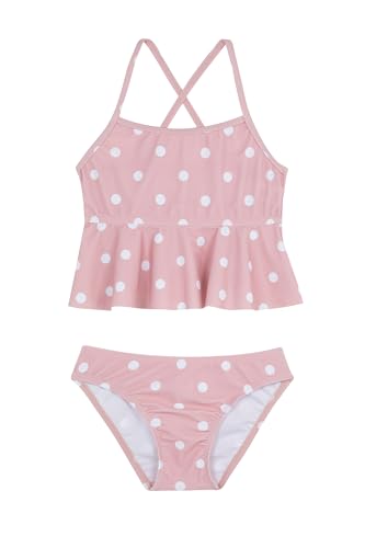 Image of Gottex Kids Scoop Neck Ruffle Swim Set Swimwear Chlorine Fade Resistant and Built-in UPF UV Protection