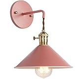 iYoee Wall Sconce Lamps Lighting Fixture with on Off Switch,Rose red Blossom red Macaron Wall lamp E