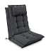 Beautissu 2er Set Premium Hochlehner Auflage mit Kopfpolster Stoff