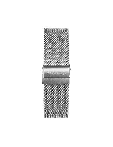 Thin Mesh Stainless Steel Watch Bands Light Replacement Watch Straps Polished Bracelets for Men Women 22mm(Silver)