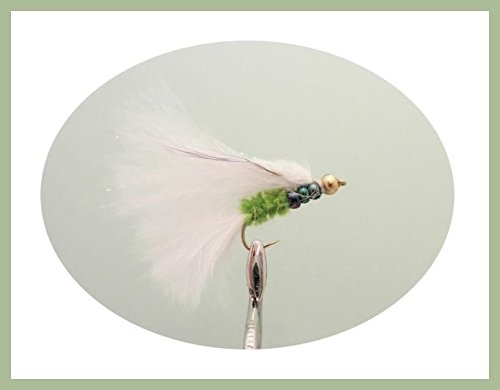 6 Pack of Rainbow Cats Whiskers Size 10, Trout Flies