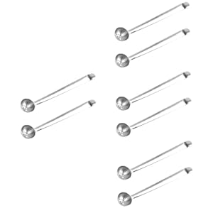 SHOWERORO Olivenlöffel 8 Stk Edelstahl Silver