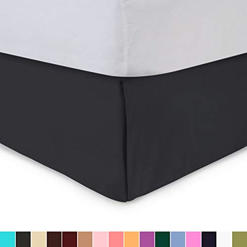 Tailored Bed Skirt 14 inch Drop, Aqua, Twin Bedskirt with Split