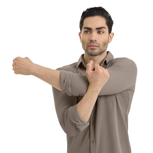Image of Solid Charcoal Grey Workday Shirt with Raglan Sleeves