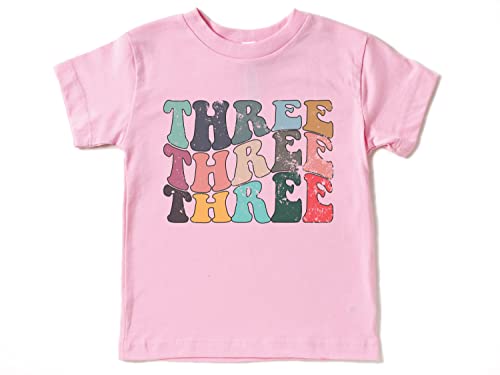 Three Year Birthday Shirt, Toddlers 3rd Birthday Shirt, Groovy Three Year Shirt - Three Years Old Shirt - 3 Year Old T-Shirt - 3 Year Old Gift2