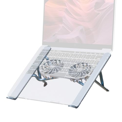 Almohadilla de enfriamiento de la computadora: refrigerador de laptop plegable con ventiladores duales | Soporte de enfriamiento portátil para dispositivos de 13–21 ", base de ventilador silencioso an