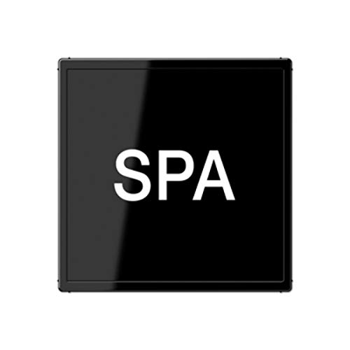 Plaque en verre pour signalisation LED noire support gravure panneau lumineux mural
