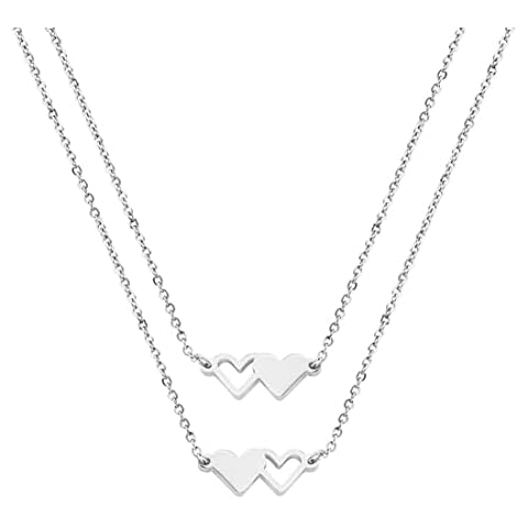 VLINRAS Best Friends Matching Heart Necklaces Cover