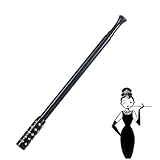 Toutrop Elegant 20S Long Cigarette Holder for Women, Cigarette Holder Clip Stick with Rhinestones, Telescopic Adjustment Cigarette Pipe Accessories, 2PCS