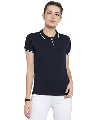 Image of Scott International Women's Regular Fit 100% Pure Organic Cotton Polo T-Shirt | Womens Polo Collar Neck T-Shirt | Cotton Plain Polo Neck Half Sleeve T-Shirt | Tshirts for Women