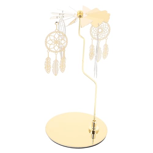 GOOHOCHY Rotating Candlestick Rotatable Candle Holder Home Candleholders Candlesticks Ornament Scandinavian Rotating Tea Light Candle Holder Gold Wind Metal Stainless Steel Spiral to Rotate