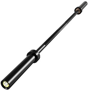 POWER GUIDANCE Barra olímpica para levantamiento de pesas, barra para levantamiento de caderas, sentadillas, barras de entrenamiento de fuerza cromadas universales, 12 kg, 1,5 m/157 cm