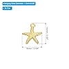 PATIKIL Bijoux Fabrication Charm En Gros, 30 Pcs Pendentifs Étoile De Mer DIY Pour Collier, Bracelet, Fabrication De Boucles D'Oreilles Et Artisanat, Or #1
