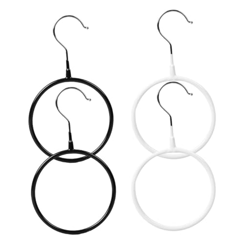 MAGICLULU 4pcs Scarf Holder Tie and Belt Organizer Ring Scarf Hangers for Closet Storage Design for Ties and Shawls