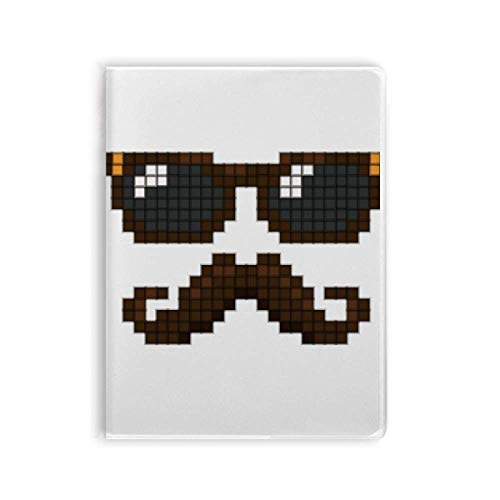 Journal pixel homme barbe lunettes de soleil à couverture souple unique