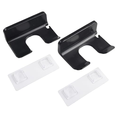 Whychstore Soporte para secador de pelo montado en la pared, organizador de baño de plástico para secadora y cepillo, soporte de almacenamiento que ahorra espacio, color blanco