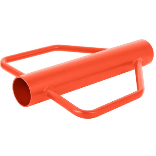 8 LB T Post Driver Metal Fence Post Driver Manual Heavy Duty Hand Post Pounder,Fence Post Hammer with Handle for U Fence Post Wooden Post (Orange)