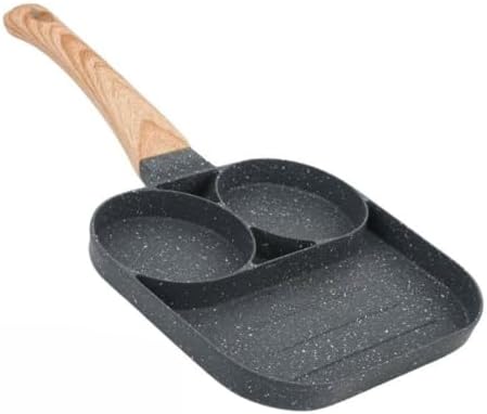 Frigideira 3 em 1 Antiaderente com Divisórias | Liga de Alumínio ...