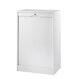SIMMOB Classeur à Rideau 8 Tablettes Multi Coloris L 70 cm H 108 cm P 44 cm   Blanc