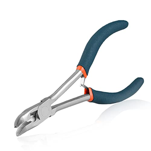 SPEEDWOX Long Reach Bent Nose Pliers with Serrated Jaws Angled Long Nose Plier Angled Pliers with Cutter Long Reach Plier for Hard to Reach Narrow Spaces Home Repairing Jewerly Making