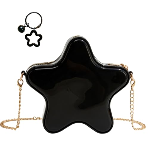 Image of Women's Mini Star Tote Bag, Women's Cute PU Leather Hobo Bag Chic Star Crossbody