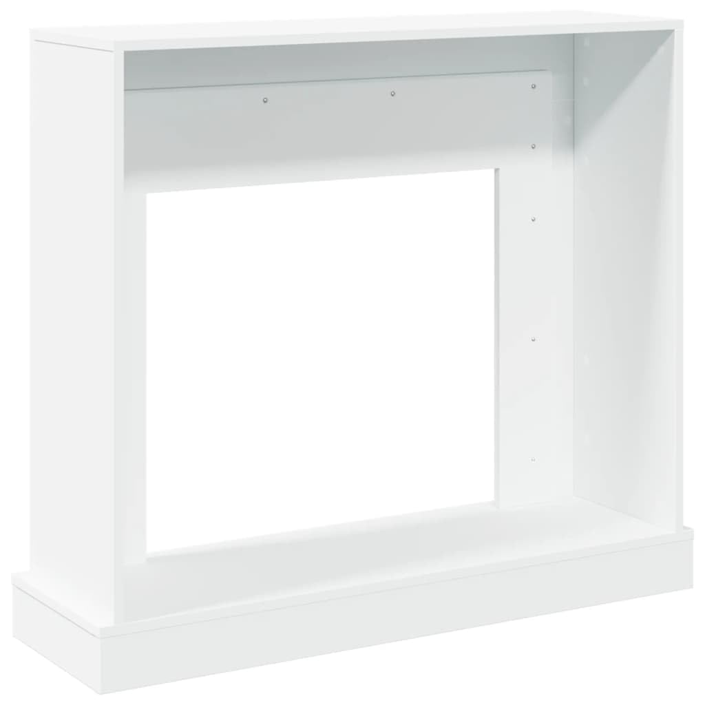vidaXL Cadre de cheminée Blanc 100x30x87,5 cm Bois d'ingénierie, cheminée, Console de cheminée, Ensemble de Tour de cheminée, Tour de cheminée