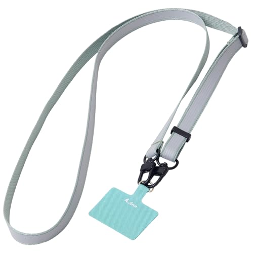 アイメディア(Aimedia) スマホストラップ ショルダーストラップ 斜め掛け 首掛け ハンズフリー 幅広 長さ調節可能 反射テープ リフレクター ストラップホルダー 落下防止 紛失防止 ウォーキング 犬の散歩 子供 夜道対策
