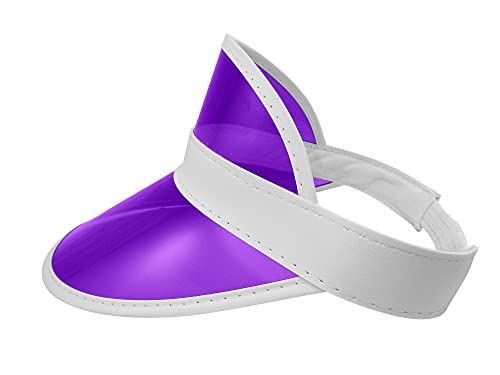 Clear Colored Plastic Sun Visor Tennis Beach Bingo Vegas Dealer Golf Casino Hat #TOP7