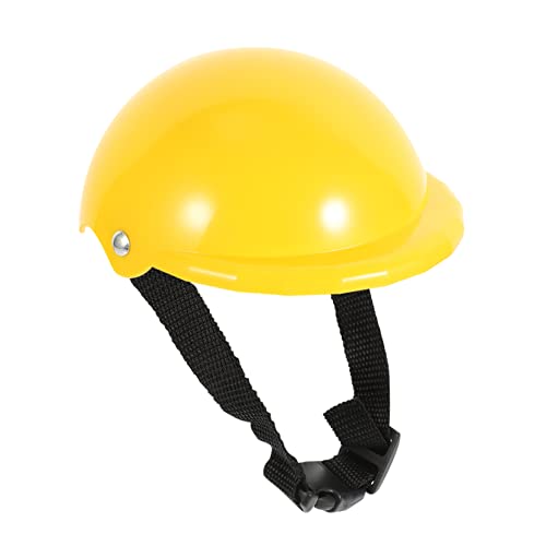 OUNONA ペットの面白い帽子 わんわん 犬の日焼け止め ペットの 帽子 装飾的な犬の 犬のオートバイのヘルメット 犬用サイクリングヘルメット 犬の おもちゃ Yellow