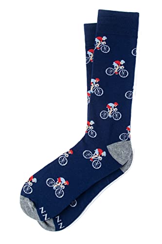 Alynn Men's Designer Spin Cycle Bicycle Ride Bike Cycling Novelty Crew Dress Socks