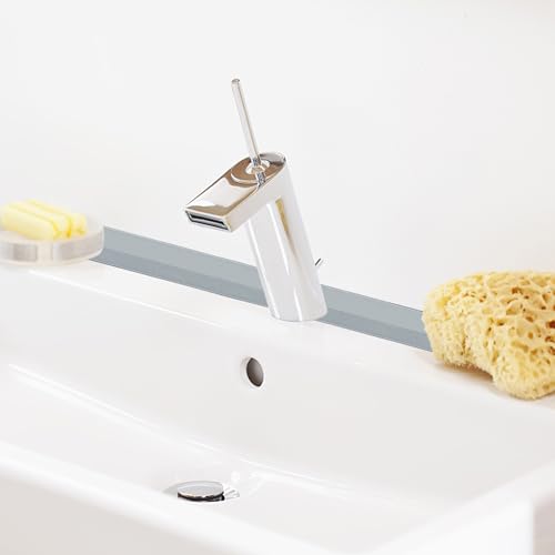 Image of 3 Rolls 1.5 Inch Caulk Tape Self Adhesive Toilet Caulking Strip Bathroom Sealing Caulk Strip Peel and Stick Bathtub Caulking Tape, 10.5 Feet Each Roll (Grey)
