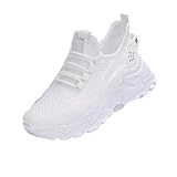 Zapatos Mujer, Horma Ancha Negras Entrenamiento Bambas Deportiva Trainers Blanco 39