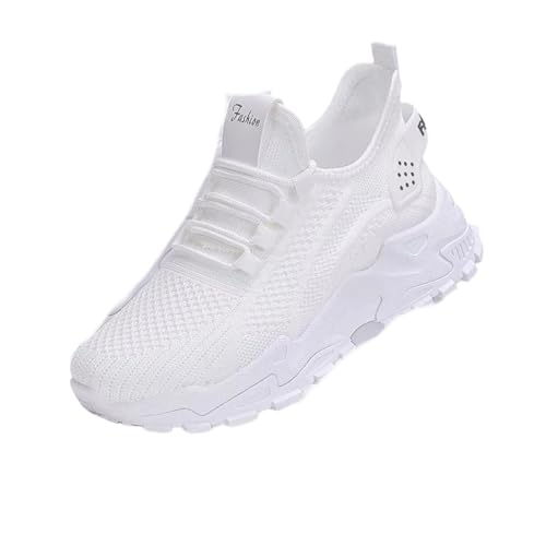 Sneaker Damen Sportschuhe Für Damen Sport Schuhe Bequem Damenschuhe Women Walkingschuhe Freizeitschuhe Basic Joggingschuhe Fitnessstudio Outdoor Frühling Running Shoes Weiß 40