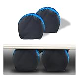 MORNYRAY Tire Covers 2 Pack,Waterproof Anti-UV Snow Sun Rain Tire Covers for RV,Truck, SUV, Trailer, Camper. (Bule, Fits for Tire Diameters 27' - 29')