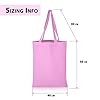 IMFAA Plain Large (50x40+60) Cm Tote 100% Cotton Canvas Reusable Shoulder/Hand Tote Shopping Bags. (Pink, 1) #2