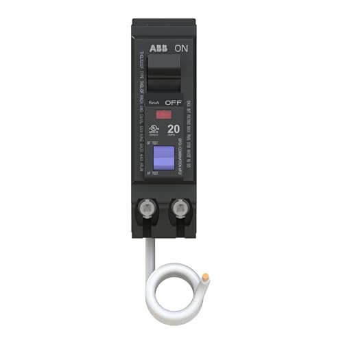 ABB THQL1120DFS Circuit Breaker 20A 1-Pole 120/240V Q-Line Plug-in Thermal Magnetic Trip Quick-Make/Quick-Break Mechanism Easy Trip Indication Residential & Commercial UL Listed