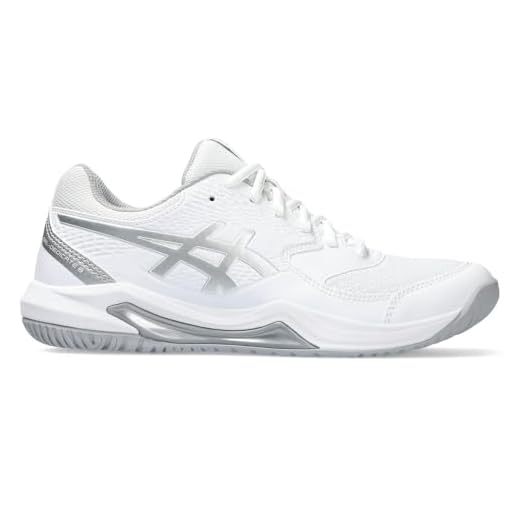 ASICS Femme Gel-Dedicate 8 Sneaker, White/Pure Silver, 36 EU