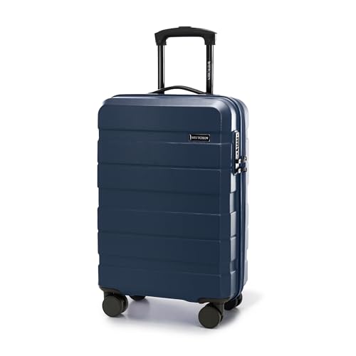 Comodo Line Suitcase Hand Luggage Set ABS Telescopic Handle TSA Lock 4 Double Wheels, Darkblue, Handgepäck, carry-on luggage