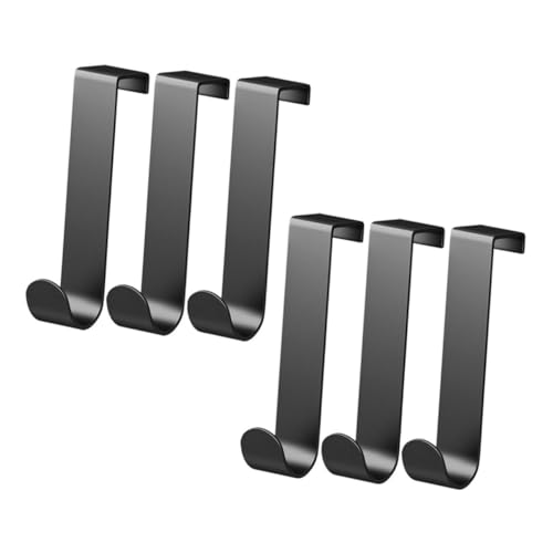 Cabilock Door Hook Rack Pack Aluminum Thin Hooks Multi-use Hangers for Coats Towels and Daily Essentials