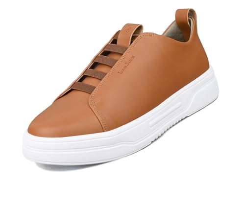 Image of LOUIS STITCH Men's Casual American Tan Sneaker | No Laces Slip-On Casual Sneaker Shoes for Men | EVA Sole Walking Sneakers Shoes | Comfortable and Flexible Slip-on Shoes (LSP-SNK-EPLTN)