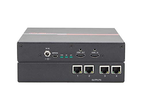 Hall Research ULTRA-V-4S 1x4 4K UHD HDMI Splitter/Extender (Transmitter) Over 1 CAT6 up to 100m/328ft