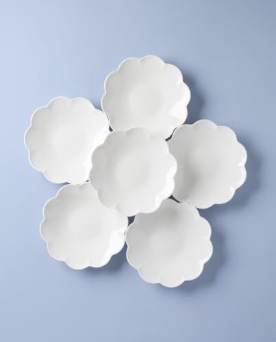 Image of Lenox Studio 1414 Scallop Dinner Plates Set For 6