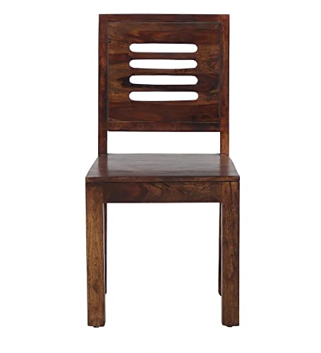 Image of Wood Furniture Solid Wood Dining Table 6 Seater | Dinning Table with 6 Chairs | Dining Room Furniture (Sheesham Wood, Walnut Finish, 6 Seater)