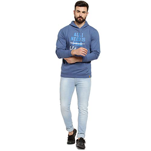 Image of Campus Sutra Cotton Men Hooded Sweatshirt