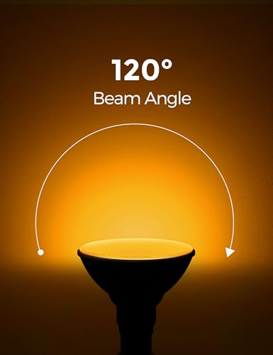 Image of L LOHAS LED Dusk to Dawn Yellow Bug Light Bulbs Outdoor, PAR30 Flood Light | LED Flood Light Outside, 75W Equivalent, Non-Dimmable Porch Lights, 11W E26 Base for Patio, Backyard, Party, 2 Pack