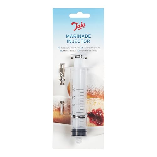 Tala Marinade and Filling Injector, Multipurpose Injector for Marinades, Sauces & Cupcake Fillings, Food-Safe Plastic, White (20.5 x 4 x 2.5 cm)