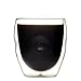 Moderna Artisan Series Double Wall 8 oz Beverage Glasses - Set of 4 Drinking Glasses